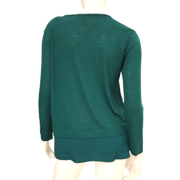 J. Crew Mercantile Green Layered Top Size medium - Picture 7 of 8
